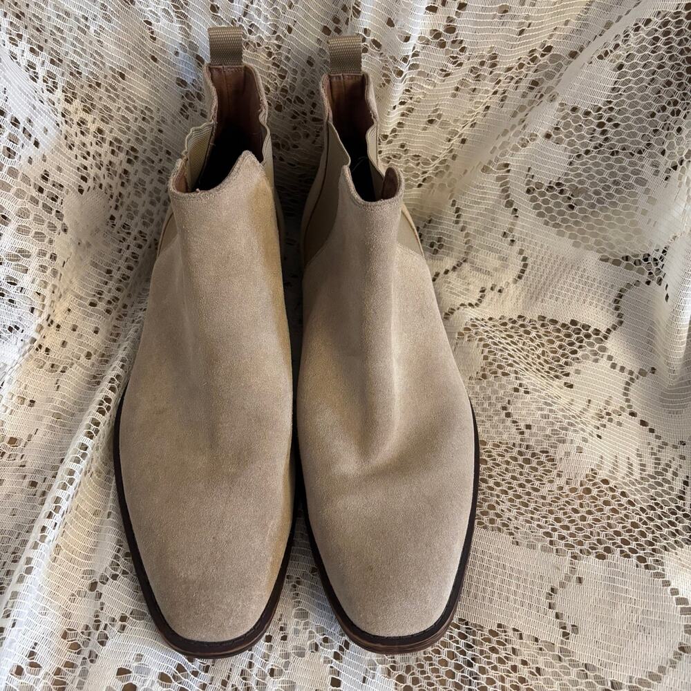Aldo Vianello Men's US 10 Sand Suede Chelsea Boots